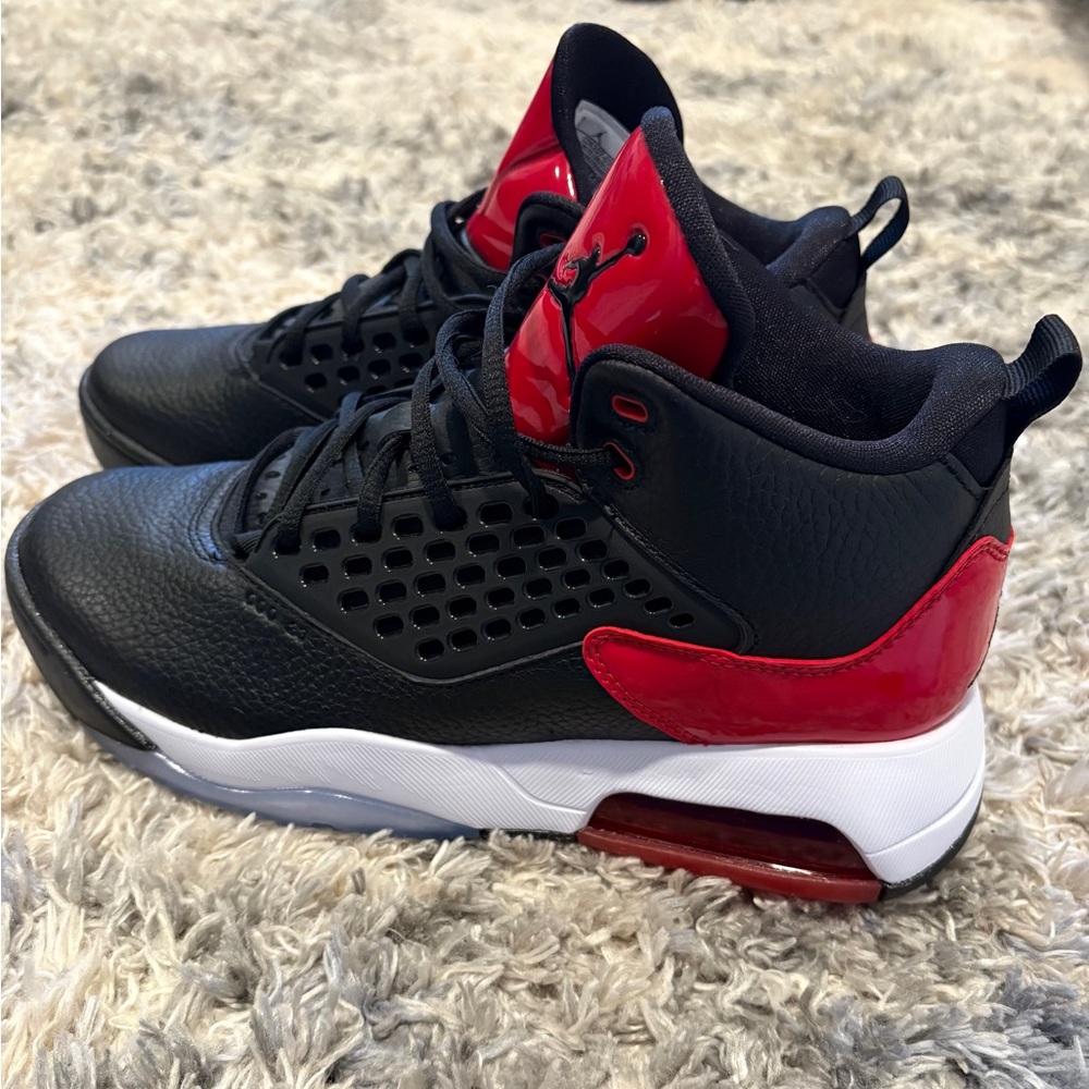 Nike Black and Red Air Jordan Sneakers